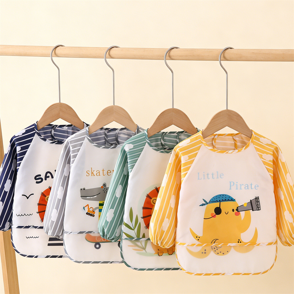 Baby Products Kit - 2pcs Waterproof Full Sleeve Baby Bibs