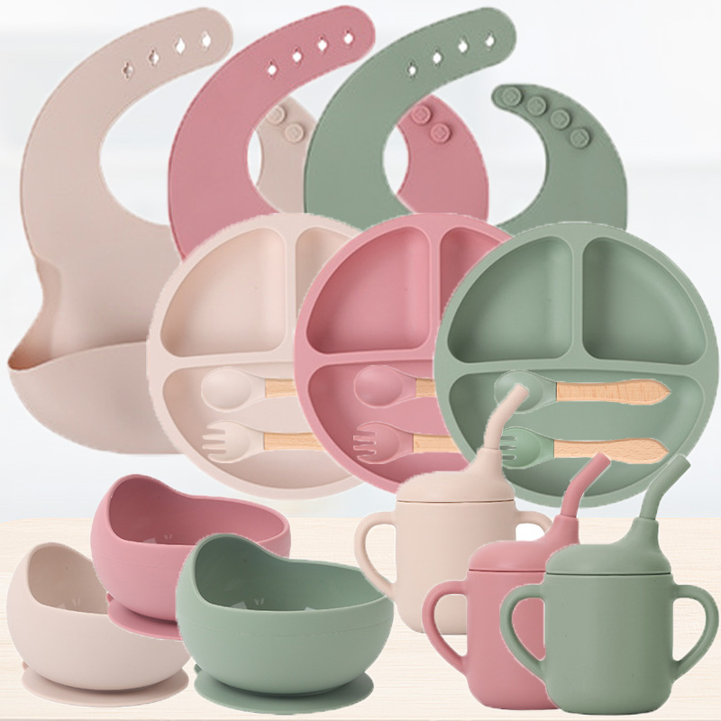 Children's silicone tableware  - Baby Products Kit review and price